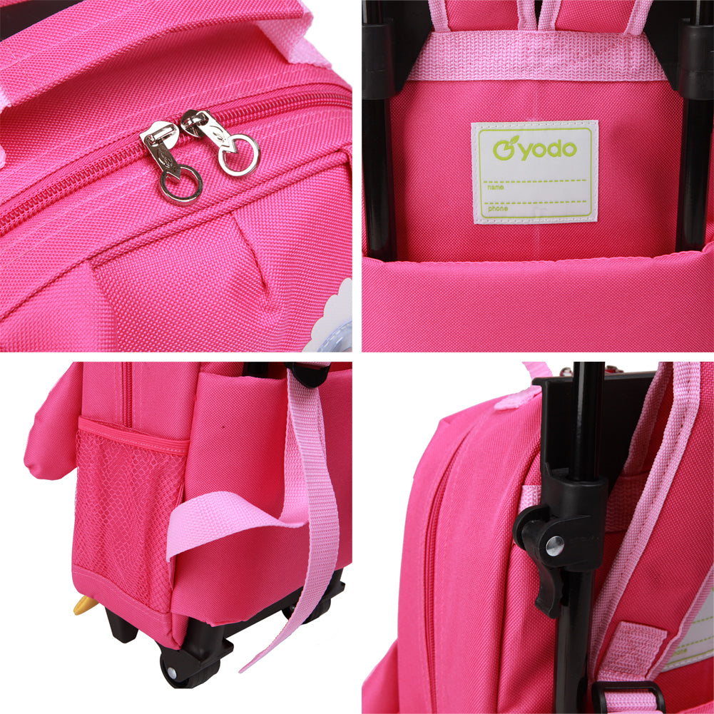 Yodo 3-Way Kids Luggage or Toddler Rolling Backpack with wheels, Small Owl