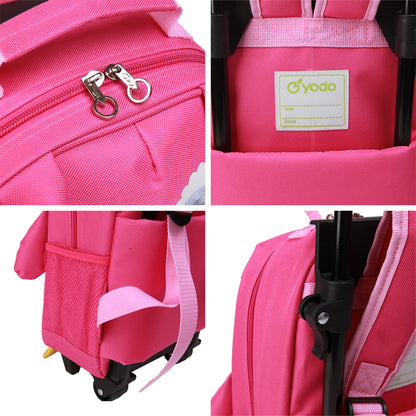 Yodo 3-Way Kids Luggage or Toddler Rolling Backpack with wheels, Small Owl