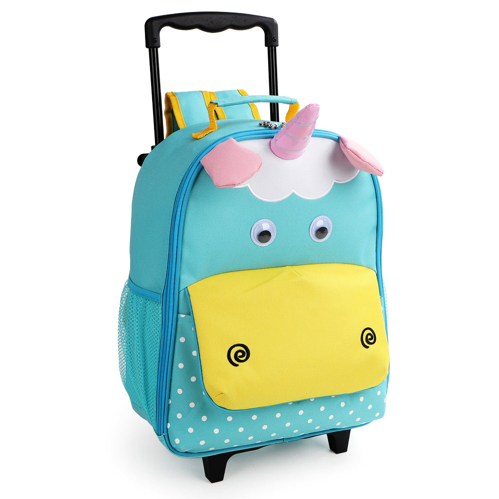Yodo 3-Way Kids Luggage or Toddler Rolling Backpack with wheels, Medium Unicorn