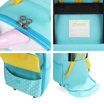 Yodo 3-Way Kids Luggage or Toddler Rolling Backpack with wheels, Medium Unicorn