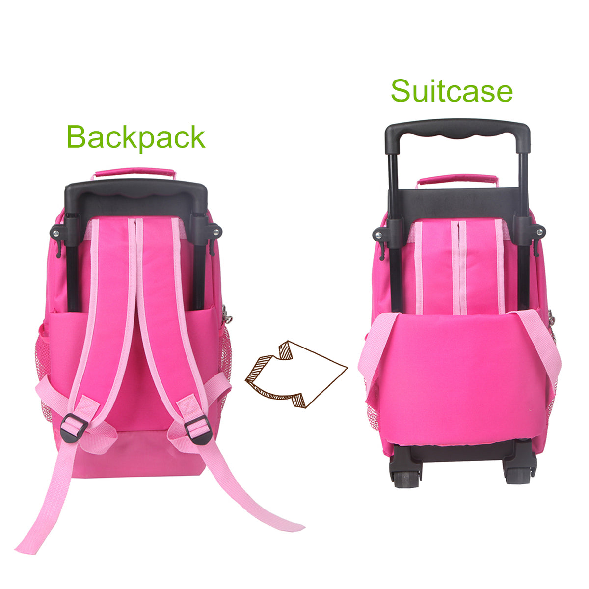 Yodo 3-Way Kids Luggage or Toddler Rolling Backpack with wheels, Small Owl