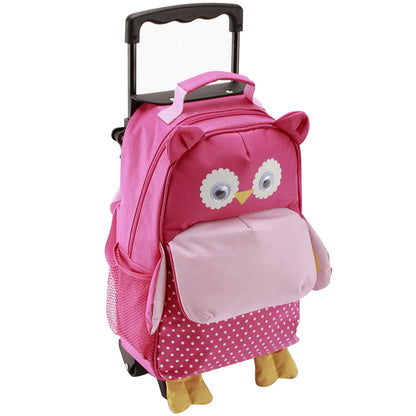 Yodo 3-Way Kids Luggage or Toddler Rolling Backpack with wheels, Small Owl