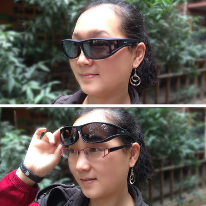 Yodo Fit Over Glasses Sunglasses with Polarized Lenses for Men and Women,  Smock