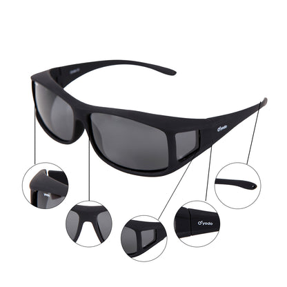 Yodo Fit Over Glasses Sunglasses with Polarized Lenses for Men and Women,  Smock