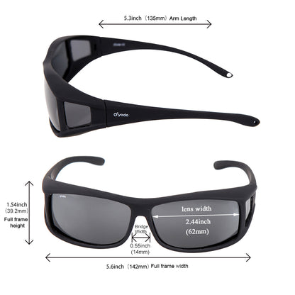 Yodo Fit Over Glasses Sunglasses with Polarized Lenses for Men and Women,  Smock