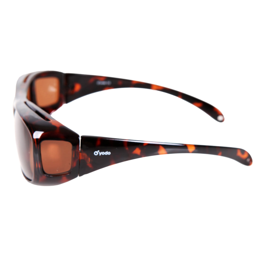 Yodo Fit Over Glasses Sunglasses with Polarized Lenses for Men and Women, Leopard