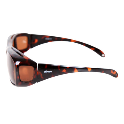 Yodo Fit Over Glasses Sunglasses with Polarized Lenses for Men and Women, Leopard