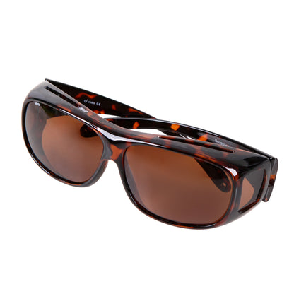 Yodo Fit Over Glasses Sunglasses with Polarized Lenses for Men and Women, Leopard