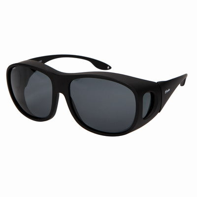 Yodo Fit Over Glasses Sunglasses with Polarized Lenses for Men and Women,  Black