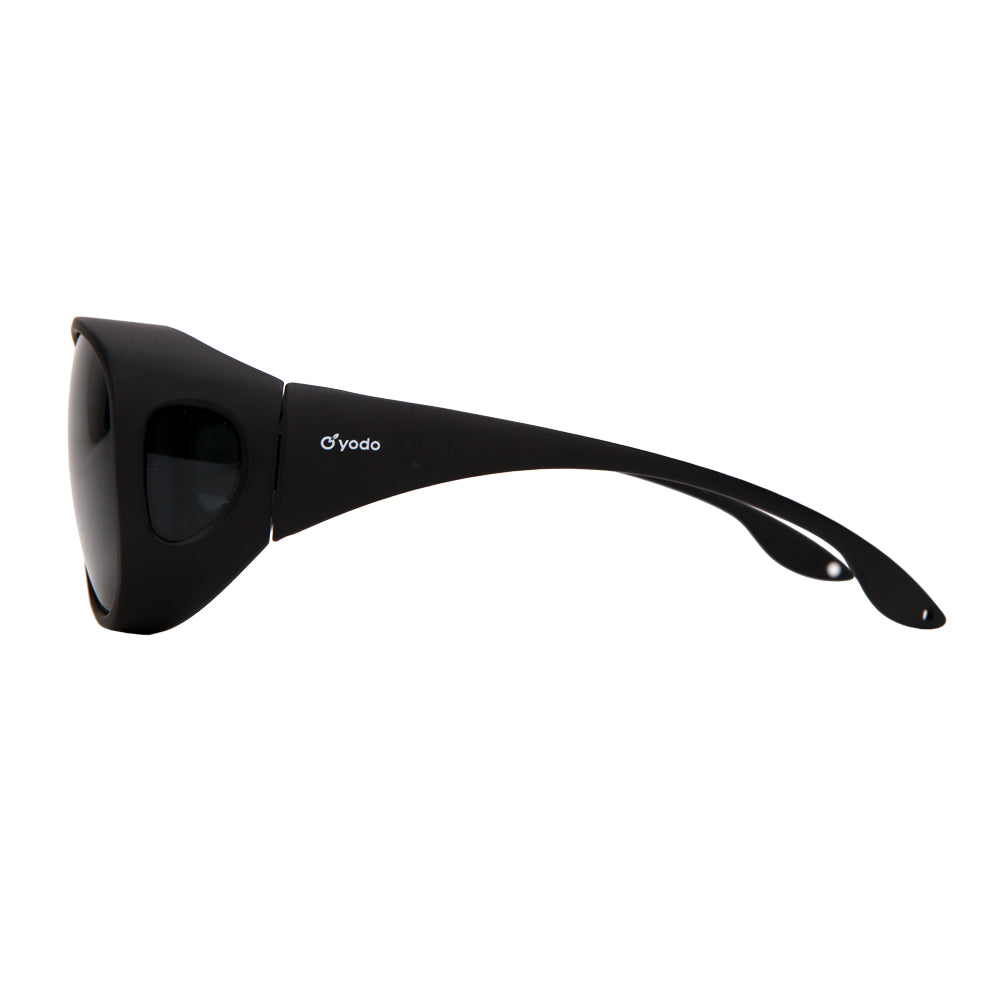 Yodo Fit Over Glasses Sunglasses with Polarized Lenses for Men and Women,  Black