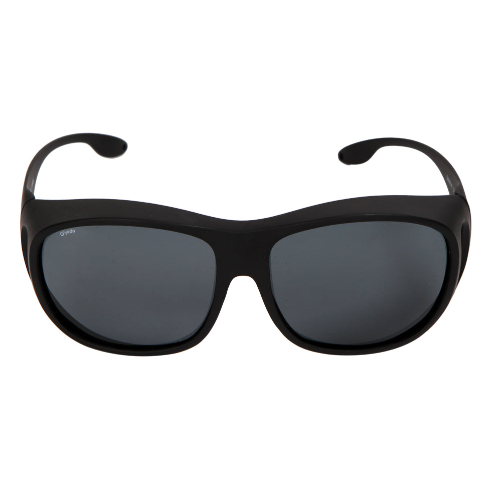 Yodo Fit Over Glasses Sunglasses with Polarized Lenses for Men and Women,  Black