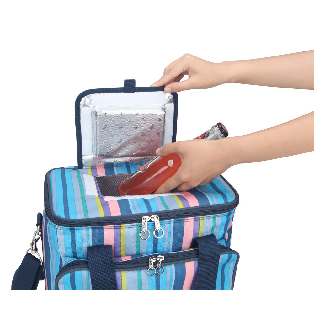 Yodo 18L Collapsible Soft Cooler Bag - Insulated up to 4-6 Hours, Roomy for Family Reunion, Party, Beach, Picnics, Sporting Music Events, Everyday Meals to Work