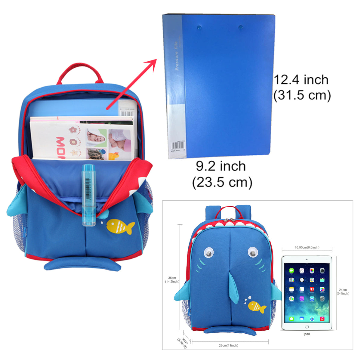 Yodo Little Kids School Bag Pre-K Toddler Backpack, Shark