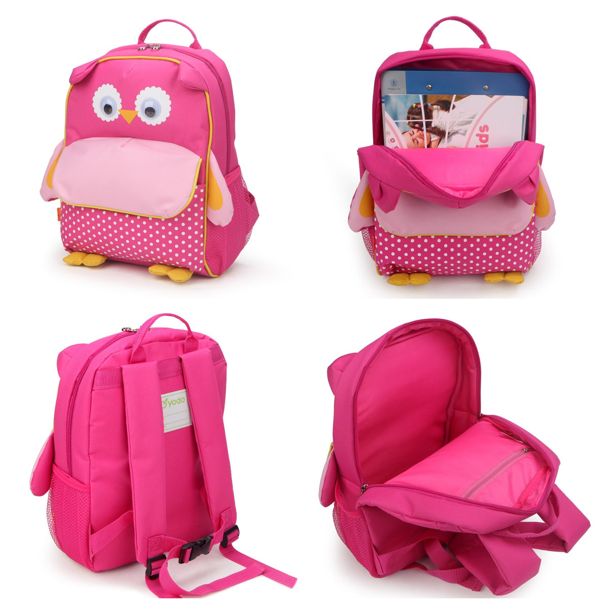Yodo Little Kids School Bag Pre-K Toddler Backpack, Owl