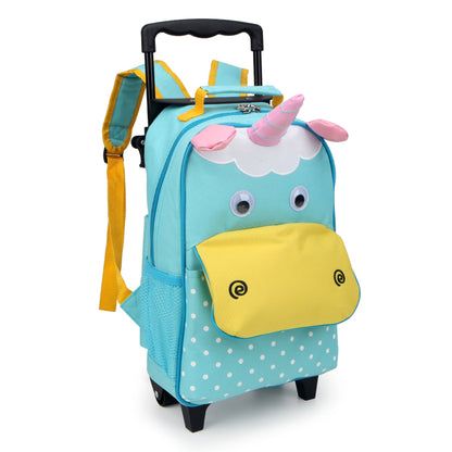 Yodo 3-Way Kids Luggage or Toddler Rolling Backpack with wheels, Small Unicorn